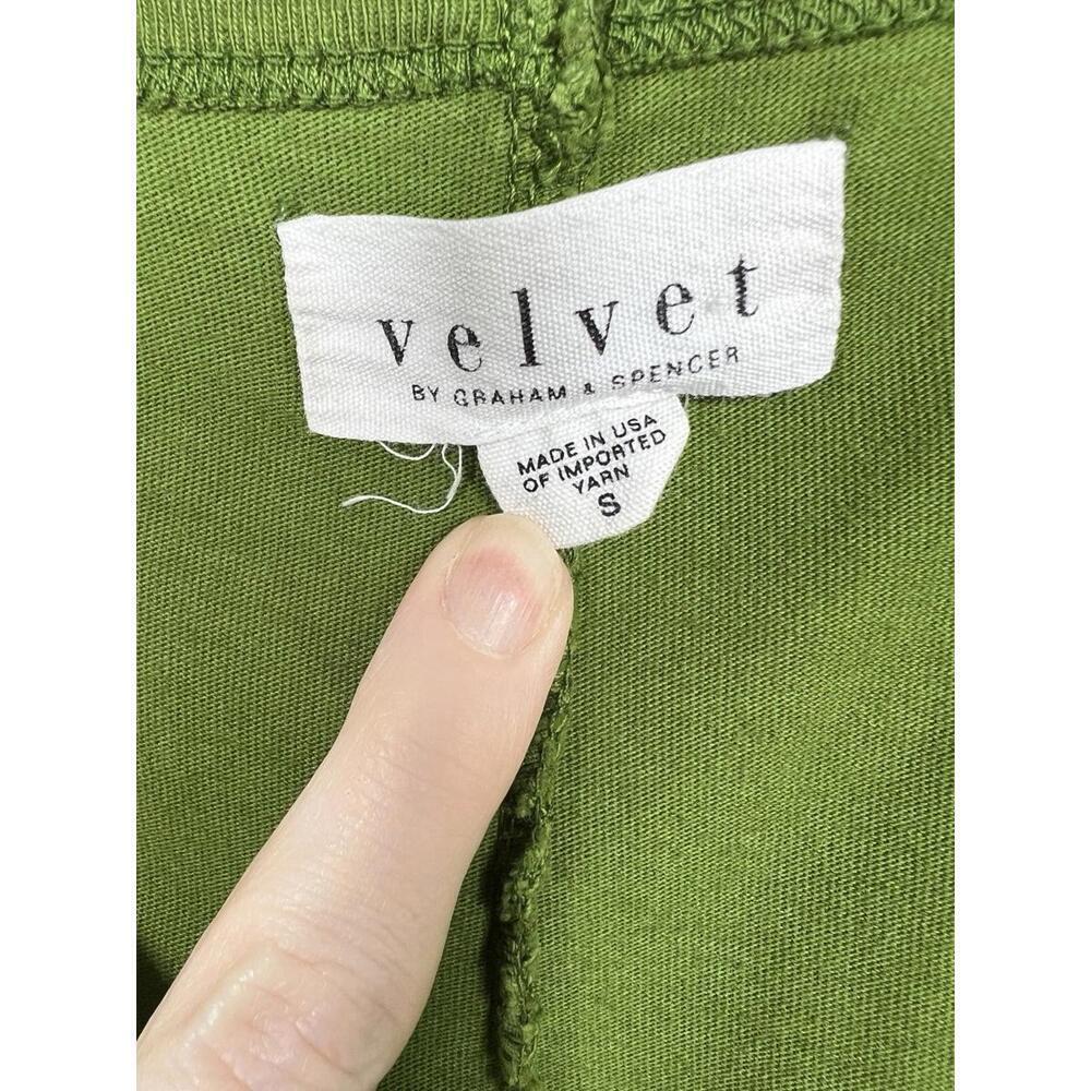 VELVET By Graham & Spencer Cotton Sleeveless Midi Dress Size Small Grass Green - Picture 5 of 9